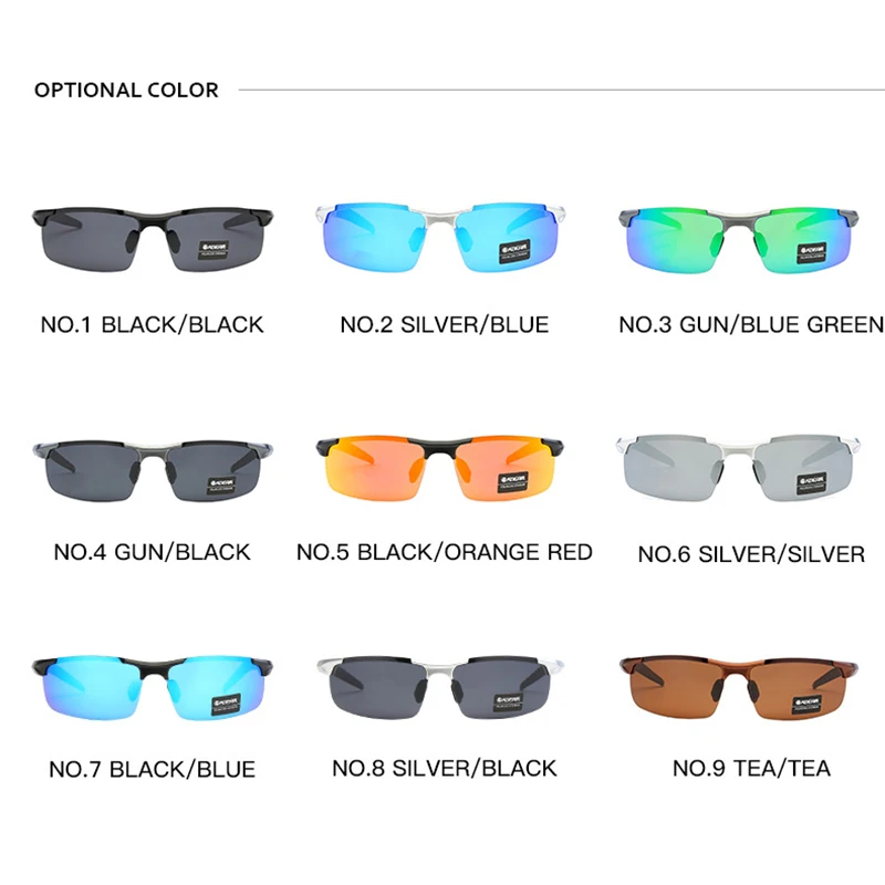 KDEAM Luxury brand Aluminum Magnesium Metal Glasses HD Polarized Driver Driving Sunglasses Outdoor Sports Sun Glass KD8177S