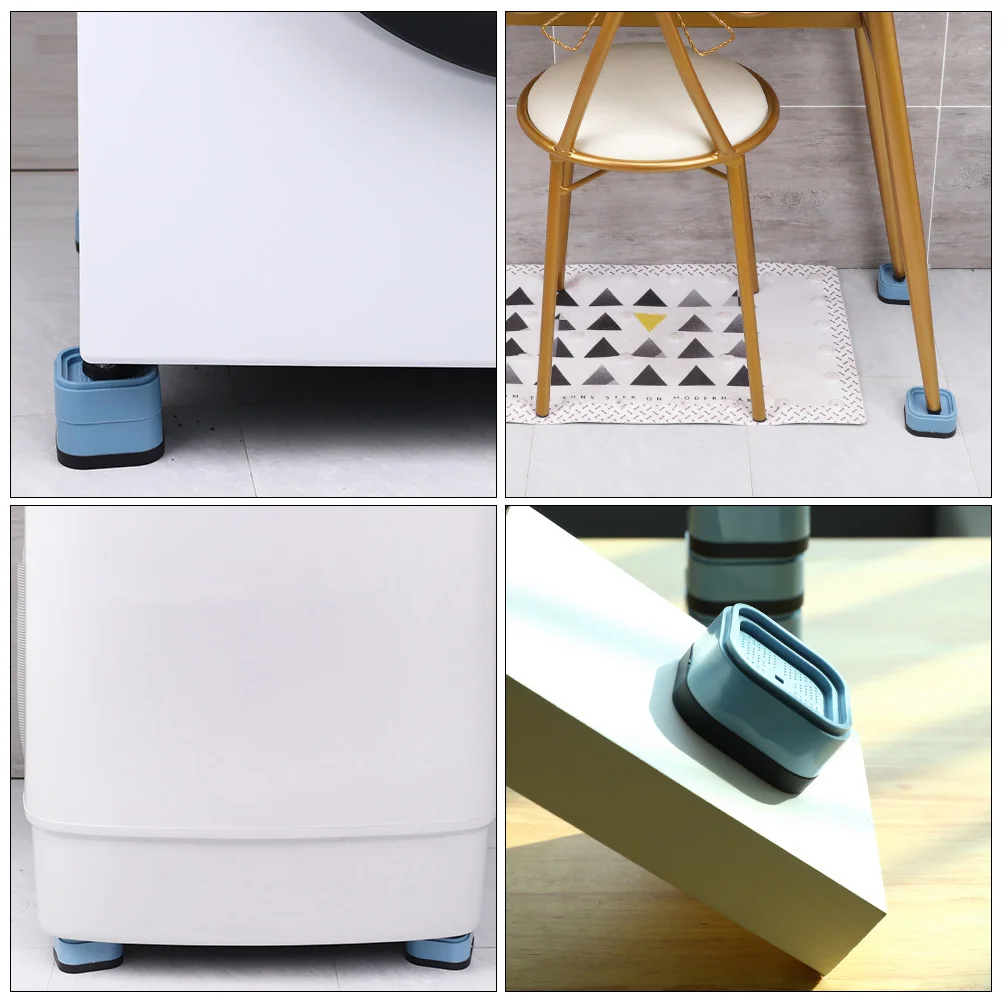 

4pcs Anti-Slip Anti-Shock For Furniture Legs Heavy Duty Floor Protector Blue Vibration Dampening Pads For Chair Table Washing