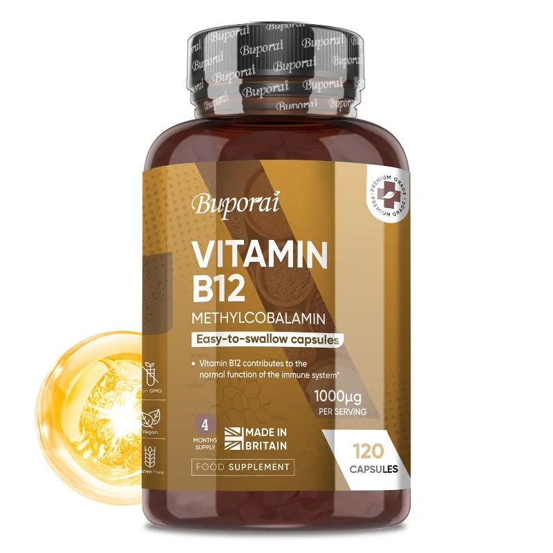Vitamin B12 Supplement - Boosts Cellular Energy, Support Brain Function and Nervous System Health, Improves Mental Clarity