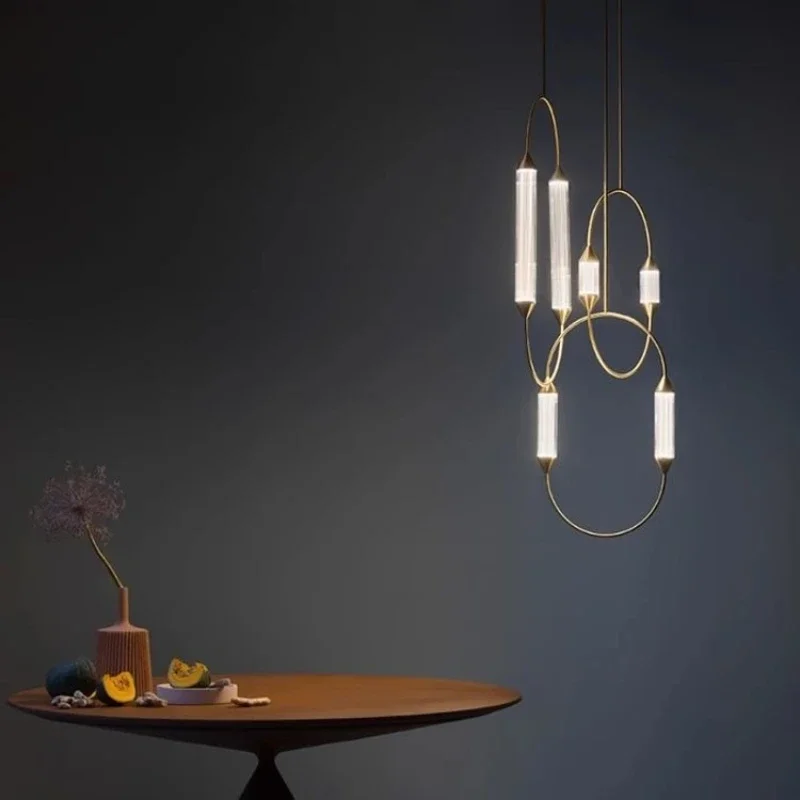 Modern Restaurant Pendant Light LED Nordic Luxury Designer Home Decoration Living Room Bar Cafe Chandelier