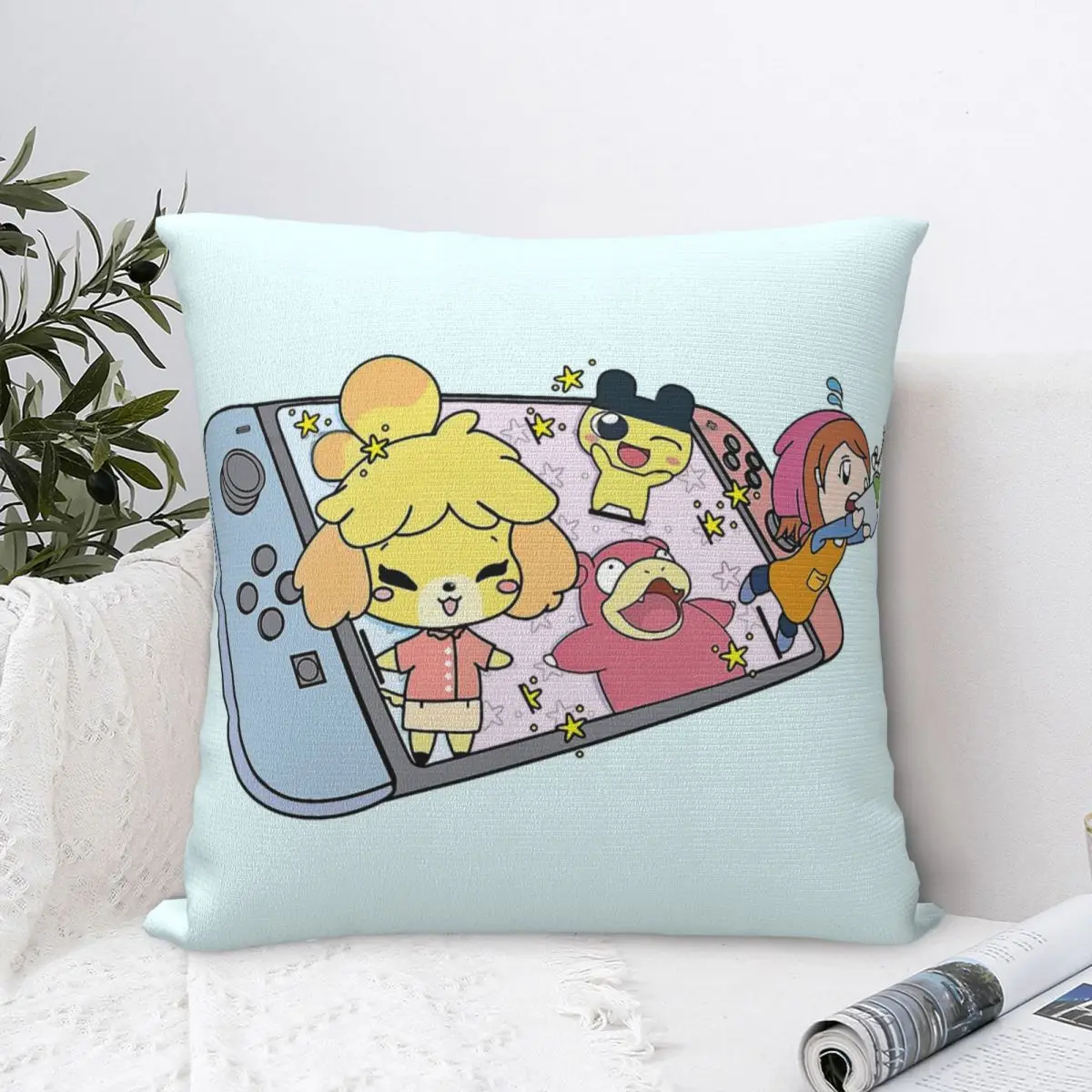 Game Throw Pillow Case Animal Crossing: New Horizons Backpack Cojines Covers DIY Printed Kawaii Chair Decor