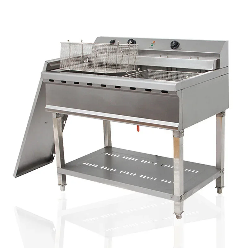 70L Large-Capacity Commercial Electric Fryer, Stainless Steel Electric Chicken Fryer, Portable Heating Element (Customized)