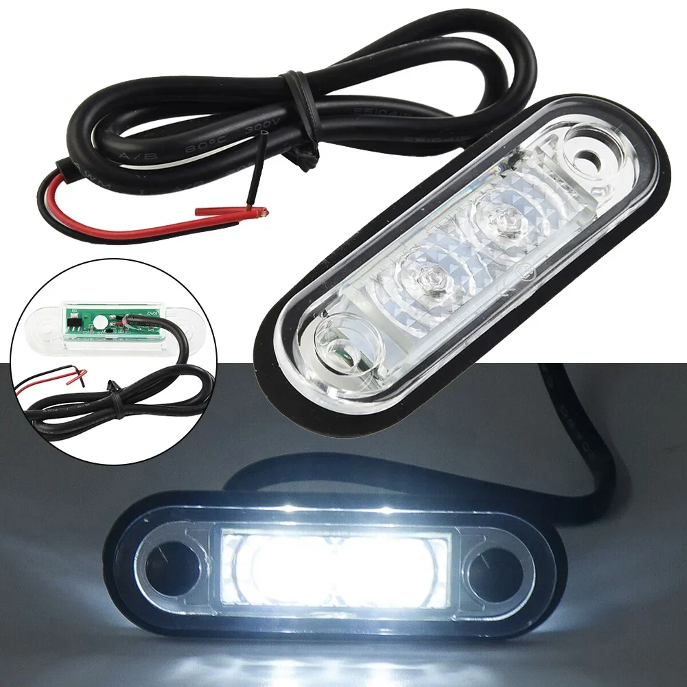 ESTILO BRANCO LED FLUSH FIT BAR MARKER LAMPE LIGHT 12v /24v FREIO, LUZ TRASEIRA 12V/24V FLUSFIT LED MARKER LIGHTS/LÂMPAS