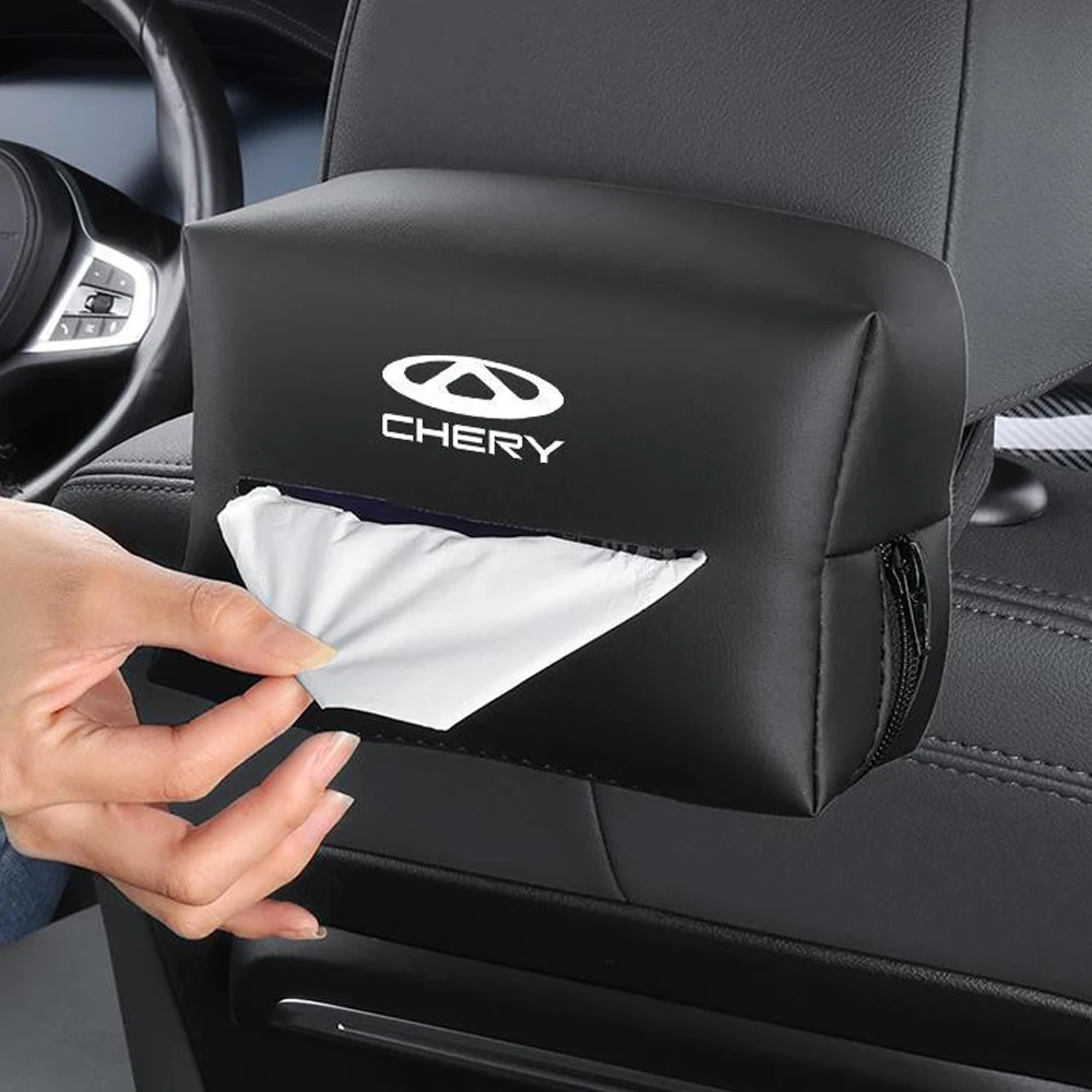 

For Chery Tiggo 8 7 6 4 3 5x Pro Arrizo Omoda 5 FX Leather Car Hanging Tissue box Armrest Portable seat back paper storage