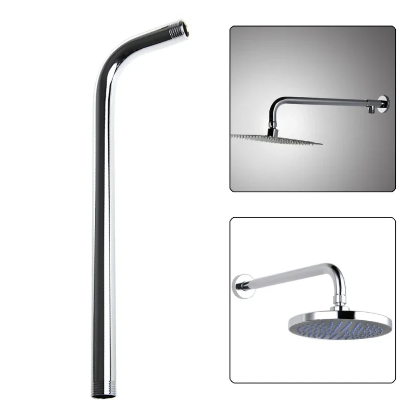 60CM Wall Shower Head Arm Extension Pipe Long Stainless Steel Bathroom Home Fixtures Replacement Shower Head Shower Arms