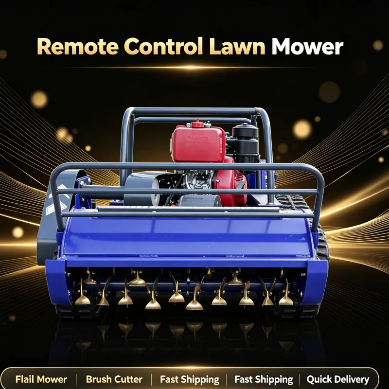 Customized Remote Control Lawn Mower Professional Lawn Mower All Terrain Hammer Blade Design Fast Delivery Best Selling