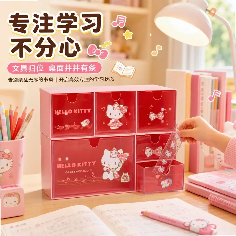Sanrio Licensed Desk Organizer Storage Box for Stationery Cosmetics Hair Clips Hair Ties Dropshipping