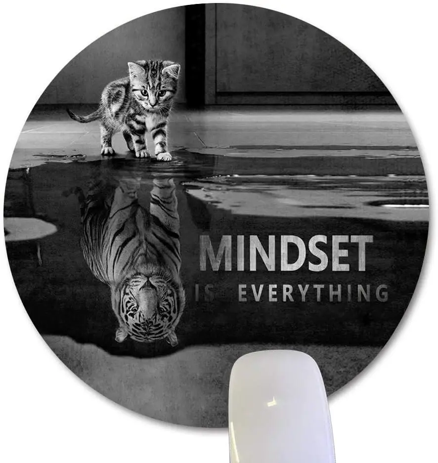 

Inspirational Quote Mindset is Everything Gaming Mouse Pad Non-Slip Rubber Mouse Pad Waterproof Mouse Mat for Office 7.9" x 7.9"