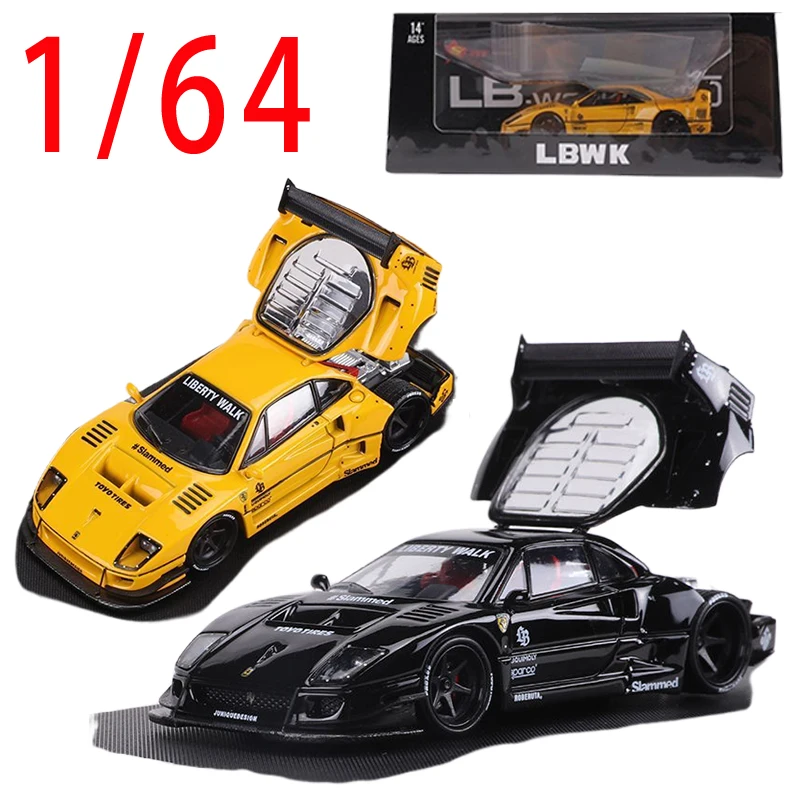 

Модель звезды, литая под давлением, масштаб 1/64, Ferrari F40 LBWK, суперкар, модифицированная модель автомобиля из сплава Ferrari F40, модифицированная модель автомобиля, игровые транспортные средства