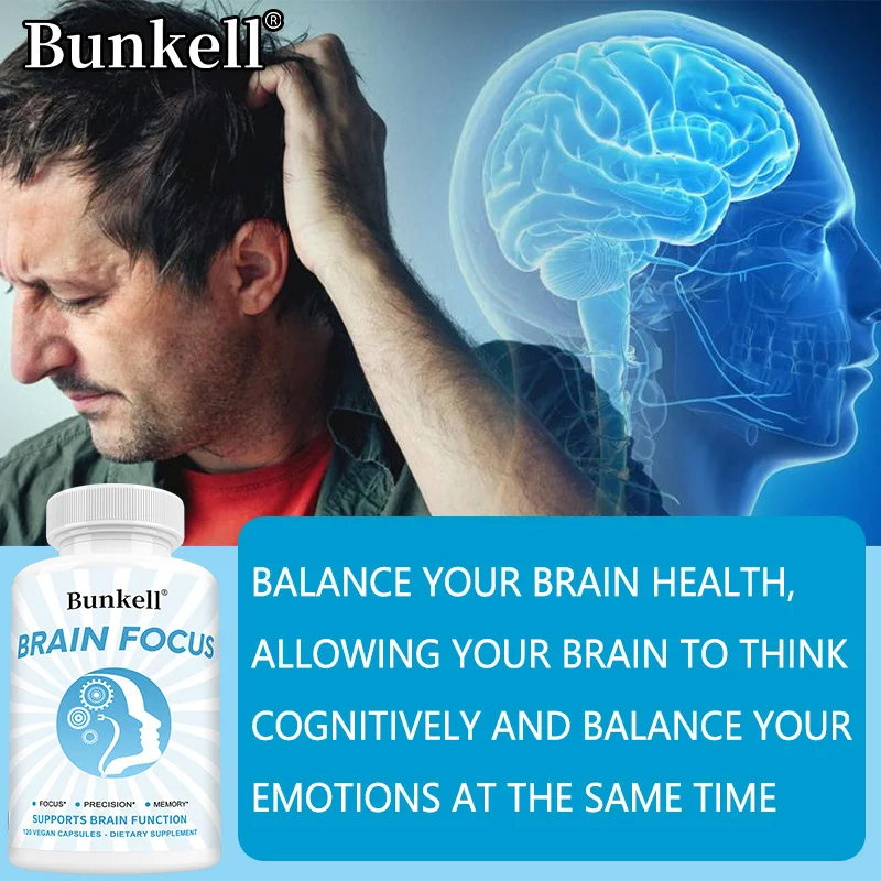 

Brain Booster Capsules - 100mg Nootropic for Memory & Focus, Cognitive Function Support, for Brain, Heart Health, 120 Counts