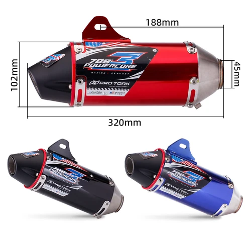 Imagen 2 del producto Silenciador de escape para motocicleta todoterreno de 45mm con tubo de conexión frontal para sistema de escape Honda CRF230 Dirt Bike