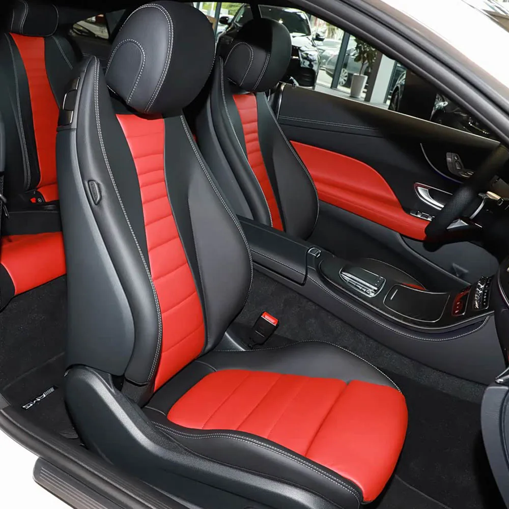 

Car Seat Covers For Mercedes Benz E Class C238 Coupe 2016-2023 Nappa Leather Custom Full Set Interior Protector Accessories