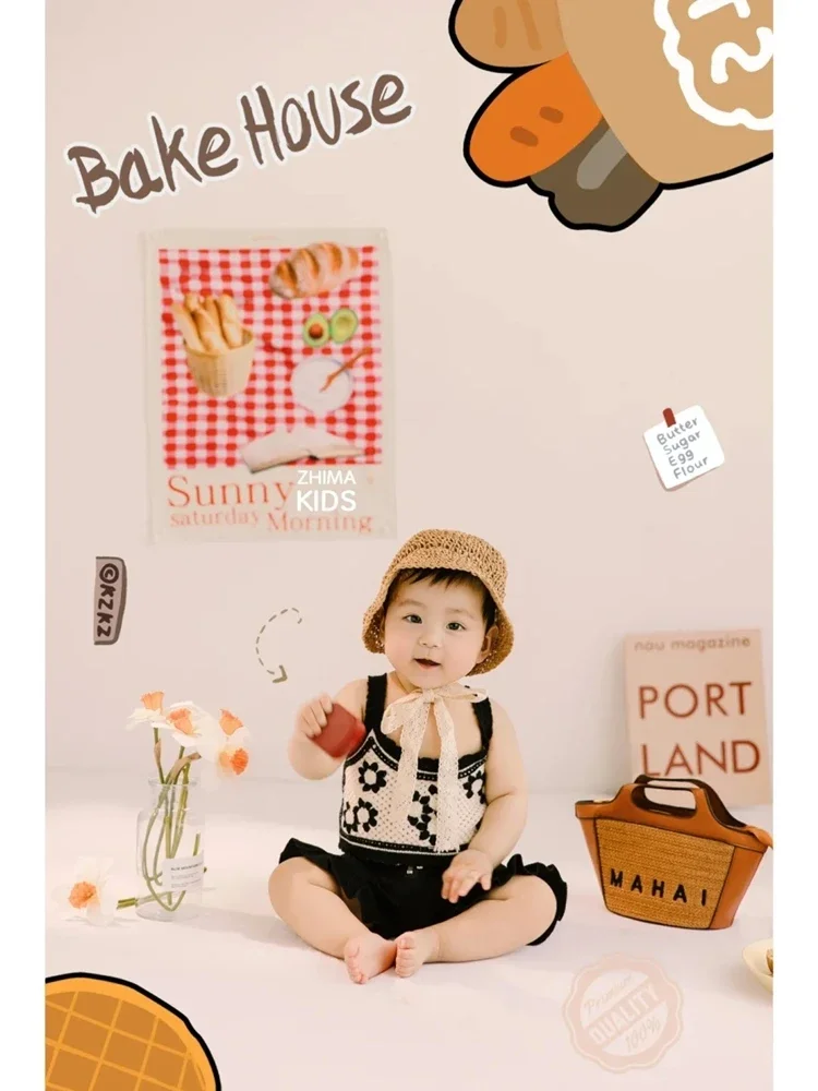 

Delicious Picnic Childrens Photography Theme Clothing Baby Half Year Old Year Old Photo Photography Clothing Props 신생아