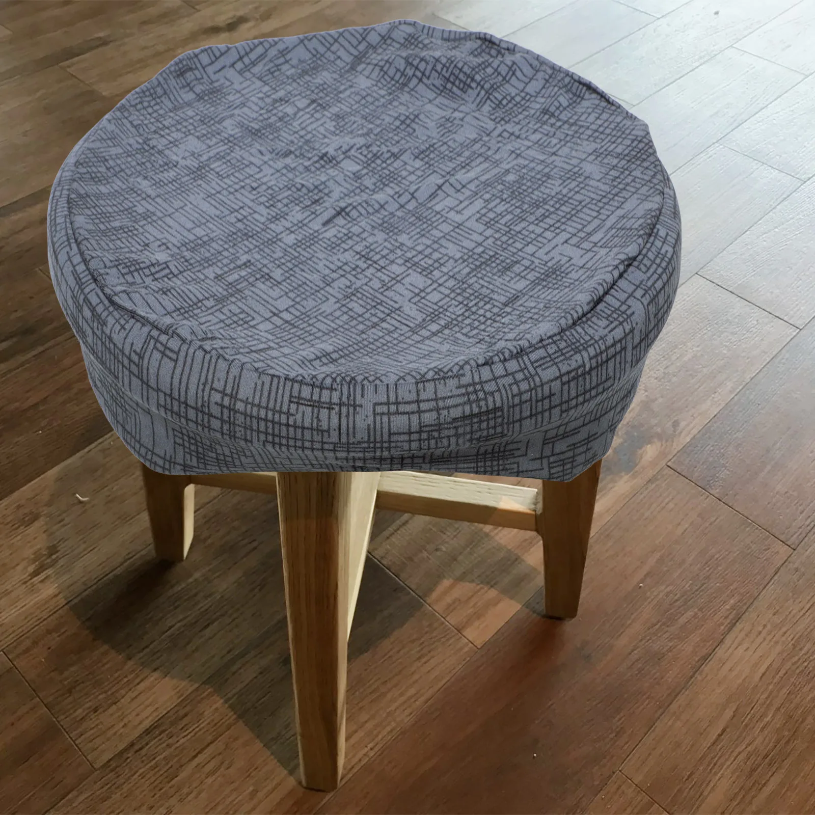 

2Pcs Round Stool Covers Elastic Washable Seat Protector for Home Bar Chair Decoration Slipcover Bar Stool Covers