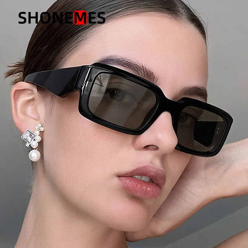 

Shonemes Square Women Sunglasses Stylish Men Sun Glasses Outdoor UV400 Shades Black Brown White for Unisex