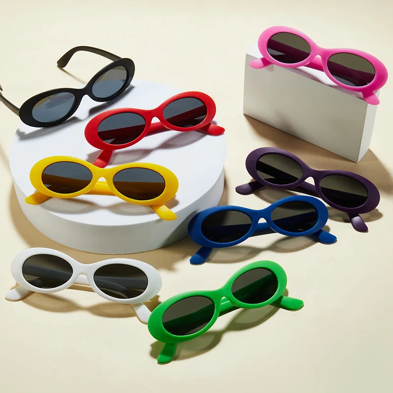 New Fashion Kids Small Oval Sunglasses Summer Shading Children's Outdoor Play Sun Glasses Cute And Super Cute Eyewear
