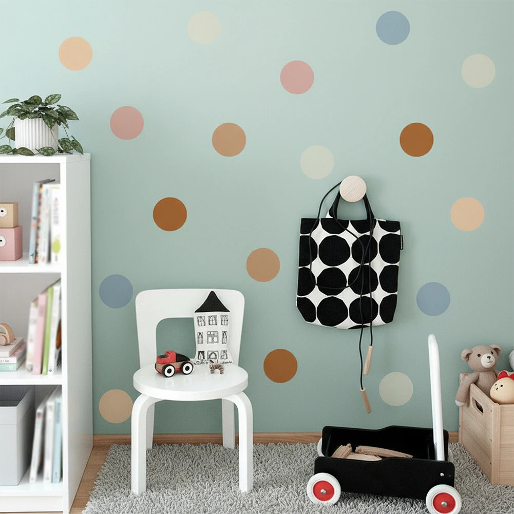 Playroom Wall Art DIY Dot Stickers As Shown Colorful DIY Wall Stickers Wall Sticker Colorful Circle Decals Repositionable