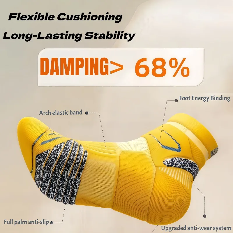 Calcetines Profesionales para Maratón, para Hombre, con Base Acolchada, para Deportes, Ciclismo, Baloncesto, Prevención 