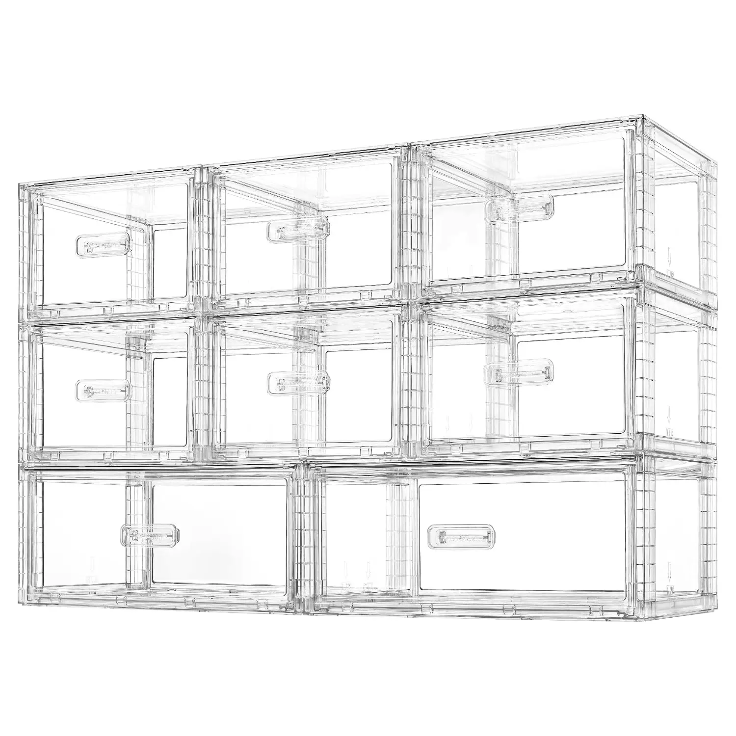 Large & Medium Stackable Storage Drawers Set 8 Pack, Customized