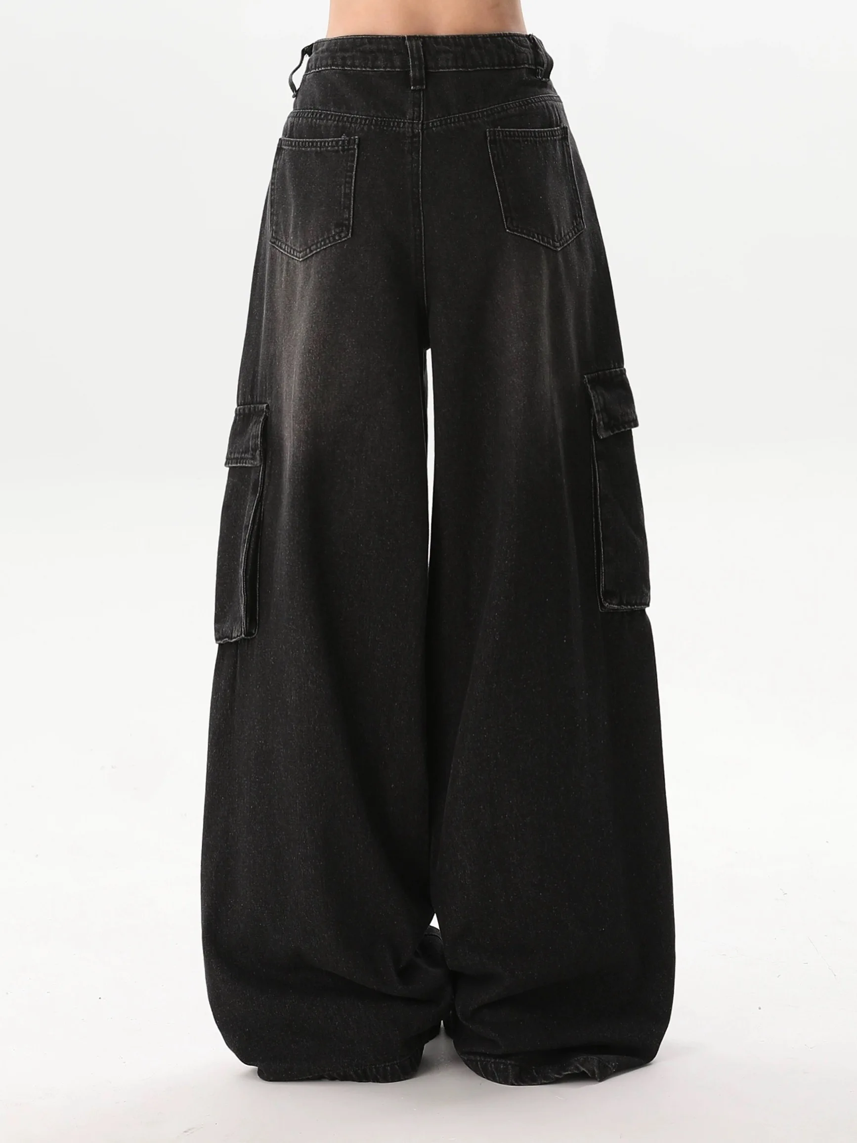 Y2K Leopard Print Cat Patch Jeans Women Retro Embroidered Wide Leg Loose High Street Summer Pants