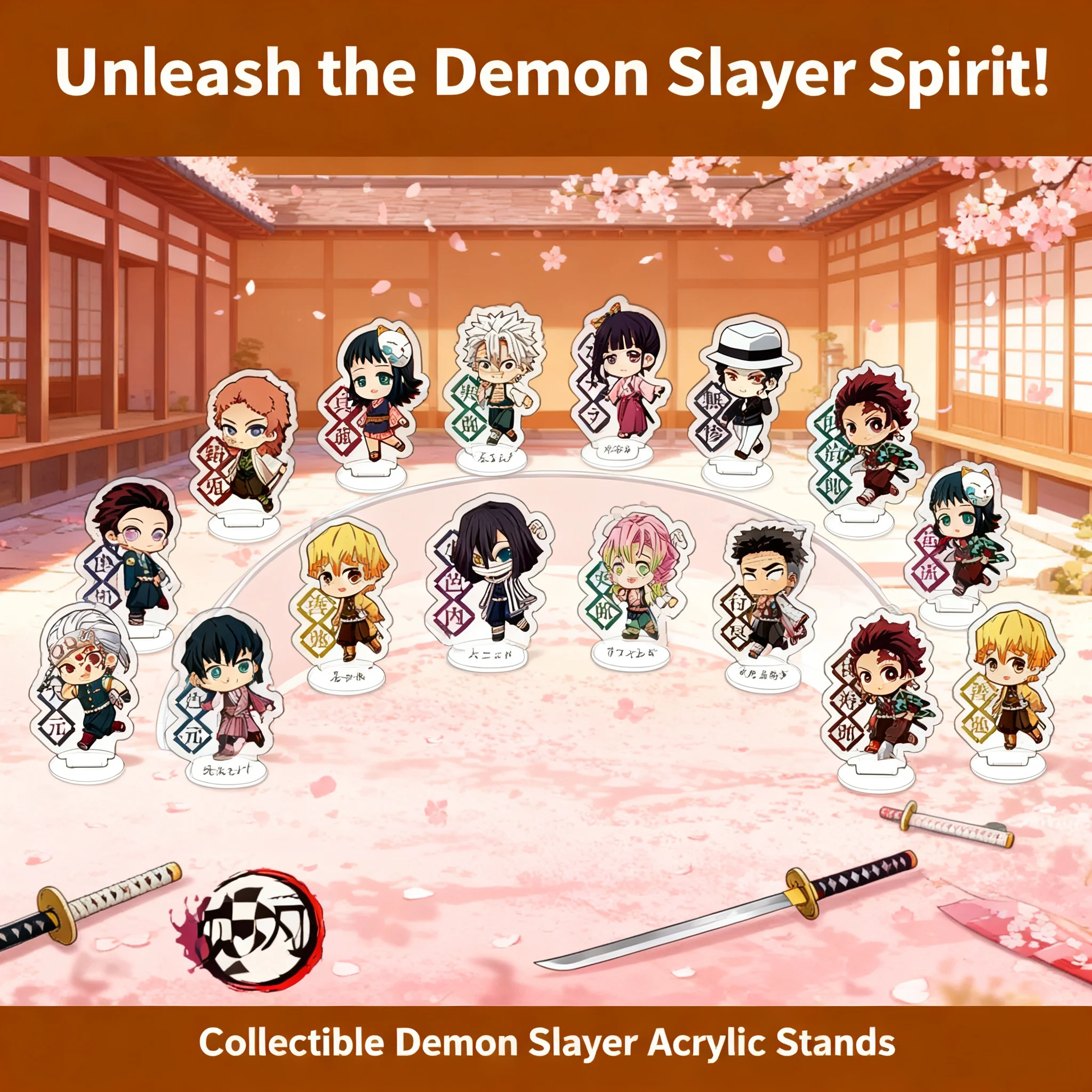 

Акриловая фигурка-стенд «Клинок, рассекающий демонов»: Камадо Танджиро, Агацума Зеницу. Маленькая акриловая фигурка-стенд, аниме-мерч.