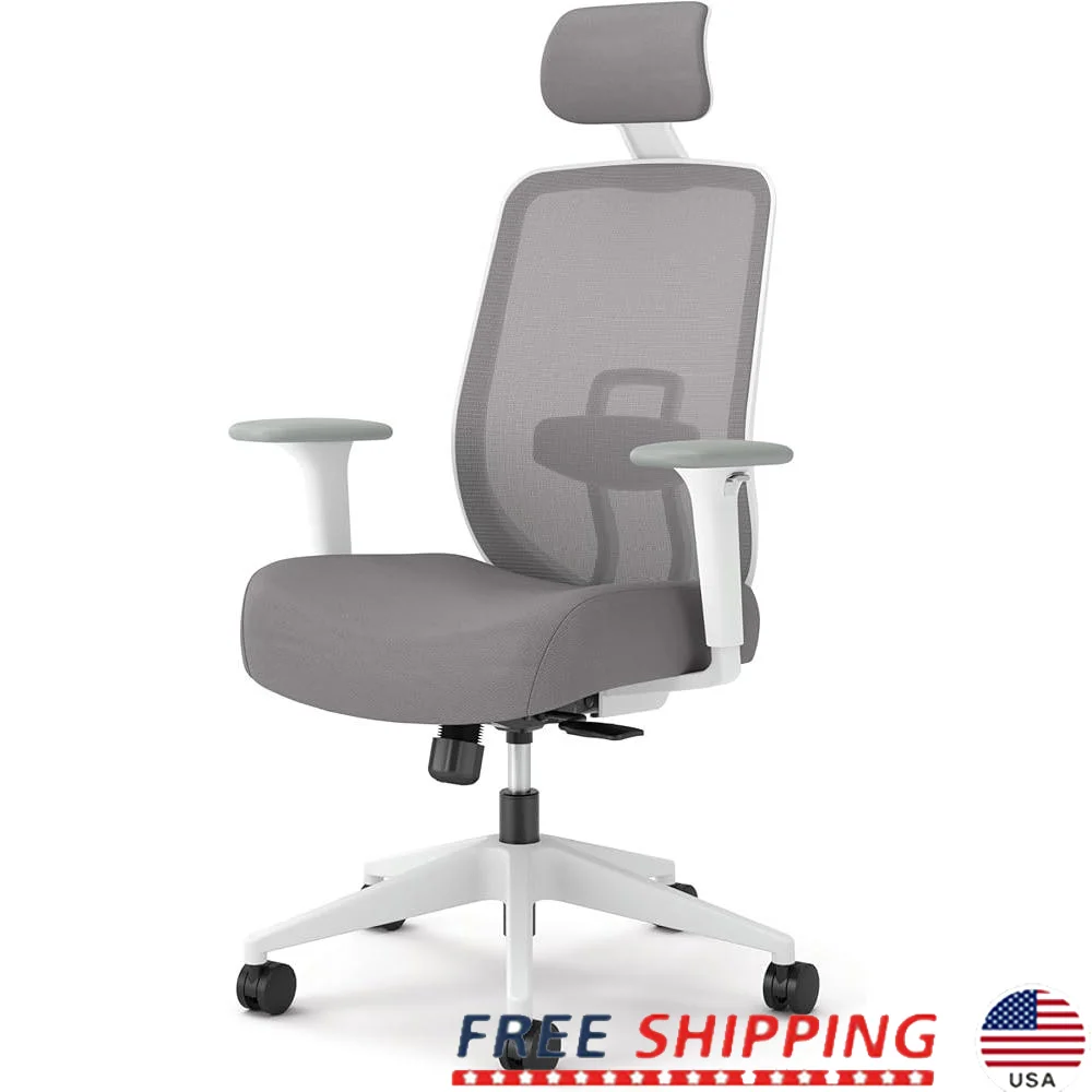 

Эргономичное офисное кресло с подголовником, регулируемой поясничной опорой, сетчатая спинка, средняя спинка, удобная подушка из пенопласта, сиденье, настольный стул