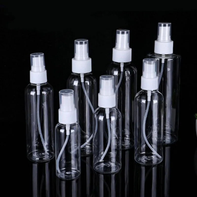 Refillable Bottles Empty Spray Bottle Transparent Plastic Perfume Bottles Mini Cosmetic Spray Bottle Atomizer 30/60/100/250ML