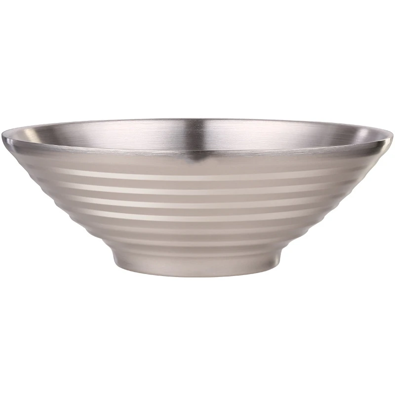 

Aesthetic Design 304 Stainless Steel Japanese Ramen Bowl Heat-insulating Noodle Tableware Cutlery for Christmas and New Year