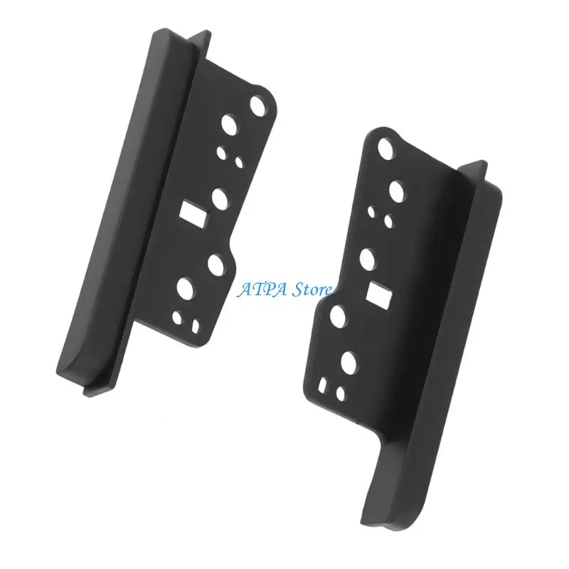 U13C 2-DIN Car Radio Mount Bracket Set with Side Trim for Clean Console Opening