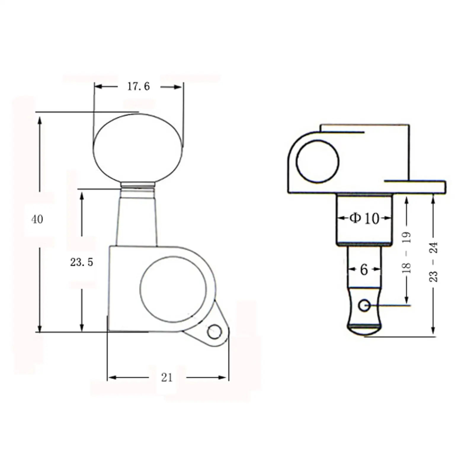 Universal Ukulele Tuning Pegs Metal 2 Right 2 Left Pin Machine Heads for 4 String Instrument Replacement and Tune Improvement