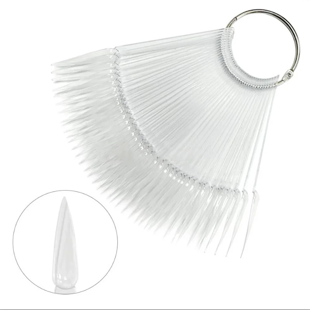 40 نصائح واضحة/طبيعية أظافر صناعية نصائح لوحة تلميع مروحة أكريليك سواتش هلام طلاء الأظافر عرض الرف لتقوم بها بنفسك ممارسة أدوات مانيكير