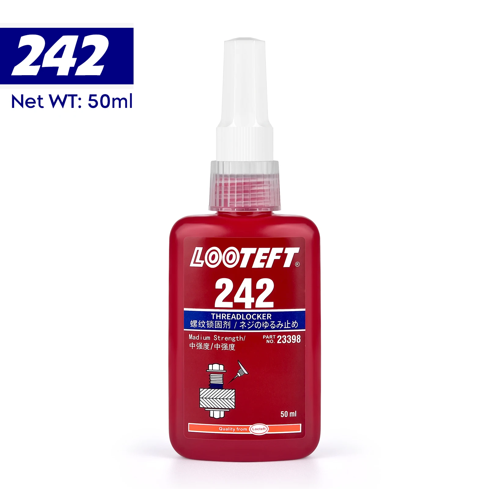 50 ml Schroefdraadborgmiddel Schroeflijm Snel genezen Draadborgmiddel Anaërobe lijm Corrosiebestendig Anti-losdraaien Lijm