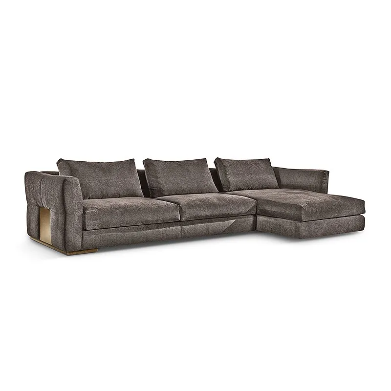 Italian light luxury full leather module sofa, simple living room princess corner three-person sofa combination