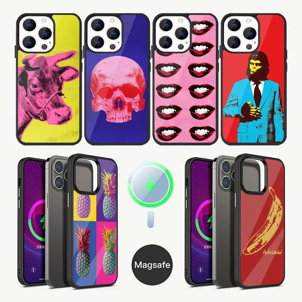 

A-Andy W-Warhol Art Phone Case For iPhone 16,15,14,13,12,11,Plus,Pro,Max Mini Magsafe Magnetic Wireless Charging
