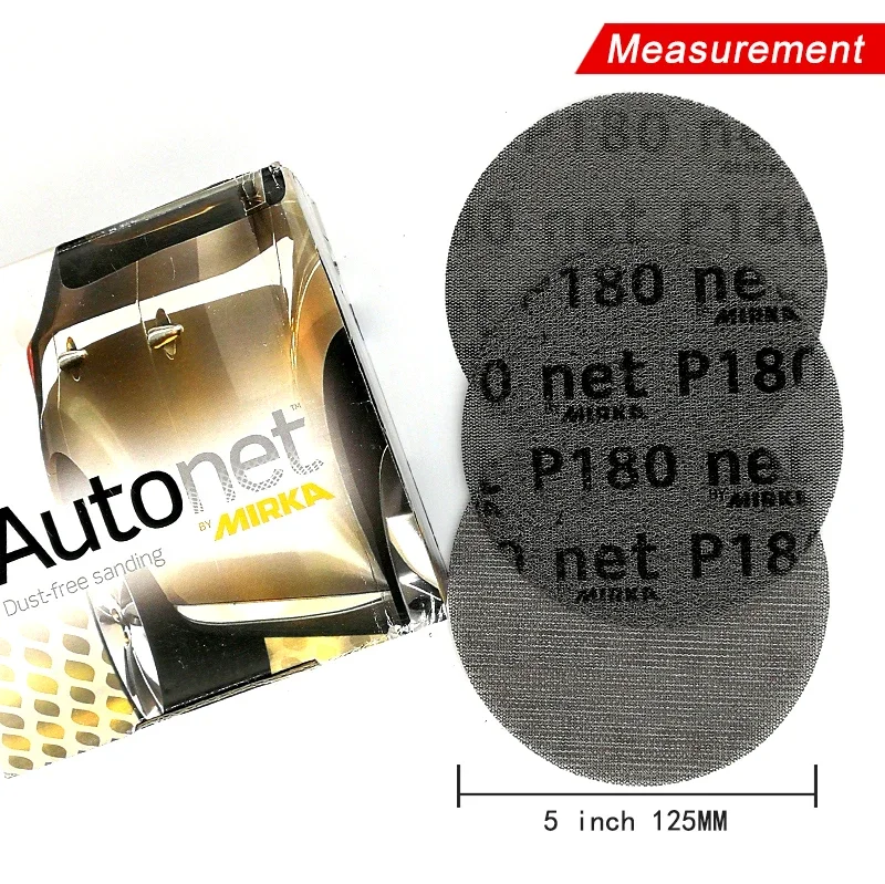 15PCS 5 Inch 125mm Mesh Sandpaper Sanding Discs Anti-blocking Dry Grinding 80-800 Grit for Polishing Wood Car Metal Stone