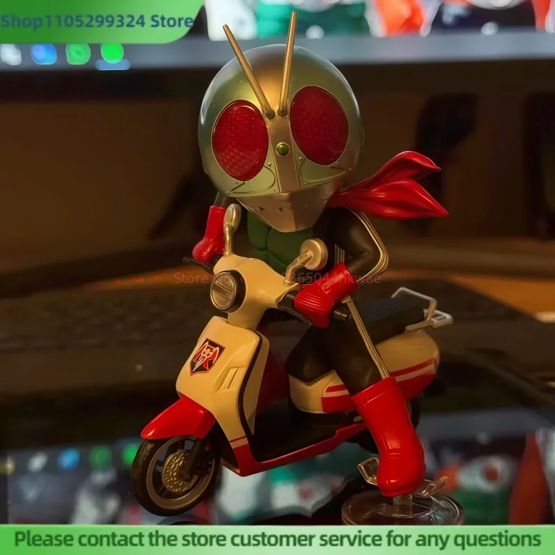 

Bandai Bn Figure Q Series Kamen Rider × Car Trendy Anime Figures Desktop Decoration Mystery Box Model Toy Children Surprise Gift