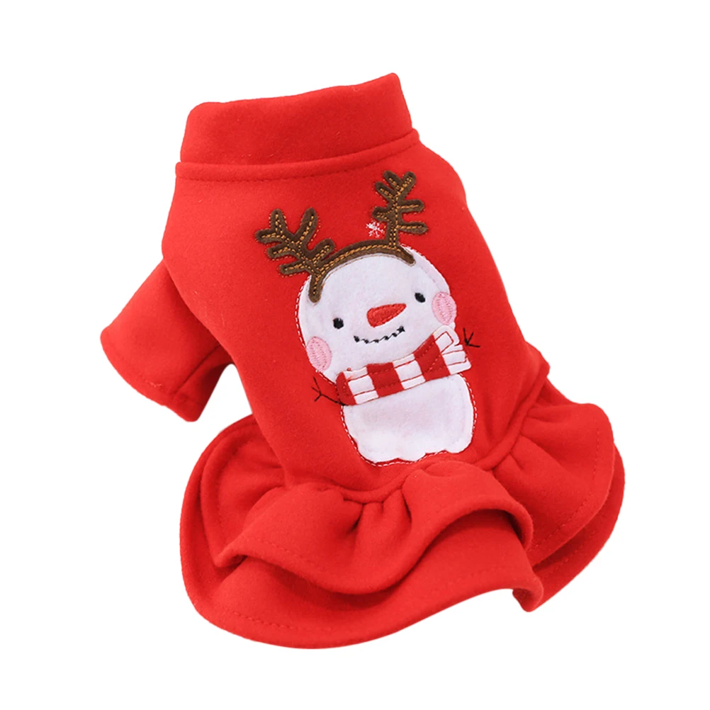 

Dog Snowman Dress Christmas Pet Clothes Puppy Skirt Fashion Photo Shoot Clothing Accessories Dog Coat Pet Supplies