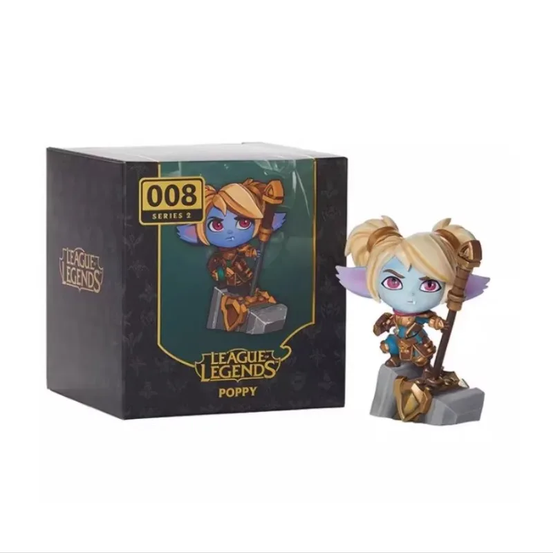 Original LOL League of Legends Poppy Keeper of The Hammer Q Version Anime Action Figures Collectible Ornaments Model Toys Gift