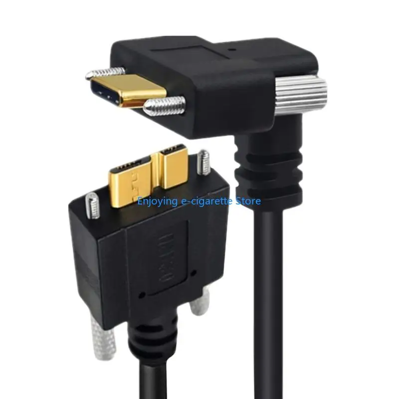 Control Unit Data Cable, USB C to USB B Panel Mount Connection with Stable Screw Lock Format for Housing Access Y4QF