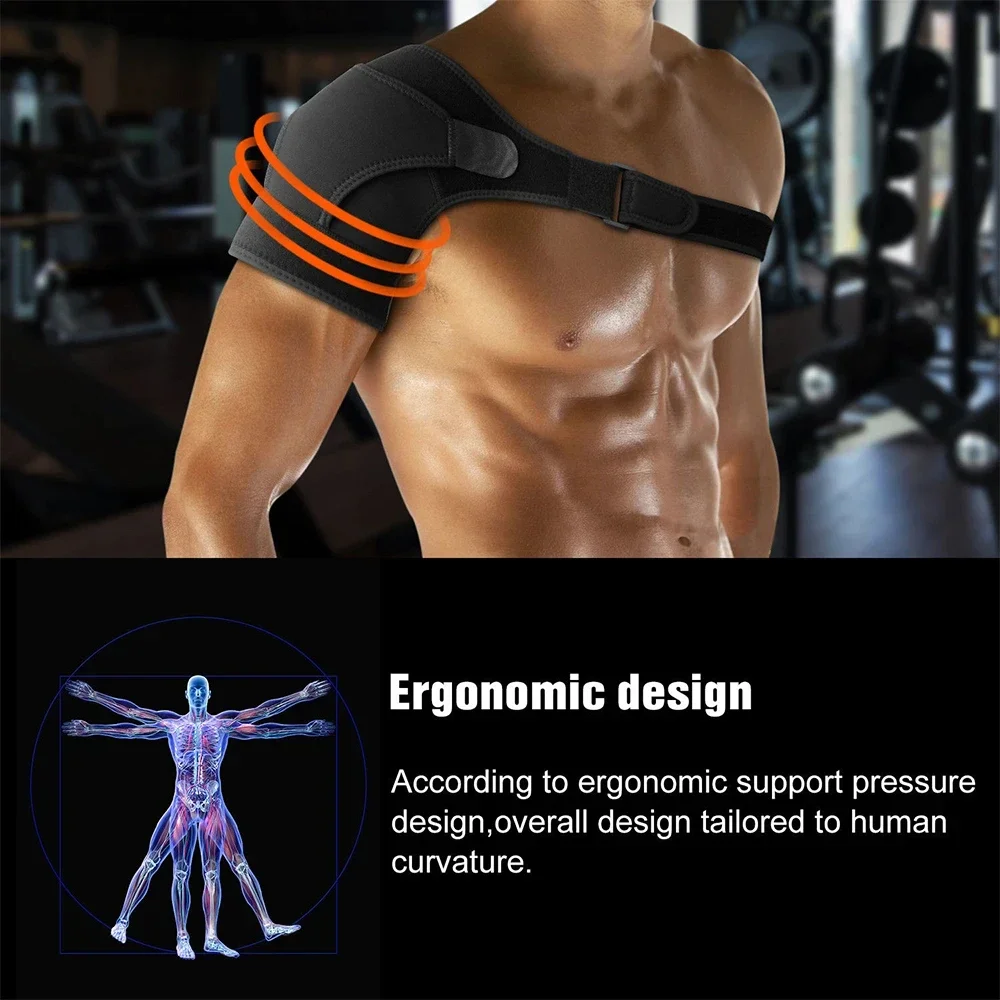 Compression Shoulder Brace Adjustable Shoulder Support Brace Sports Recovery Shoulder Brace Single Shoulder Support Back Brace