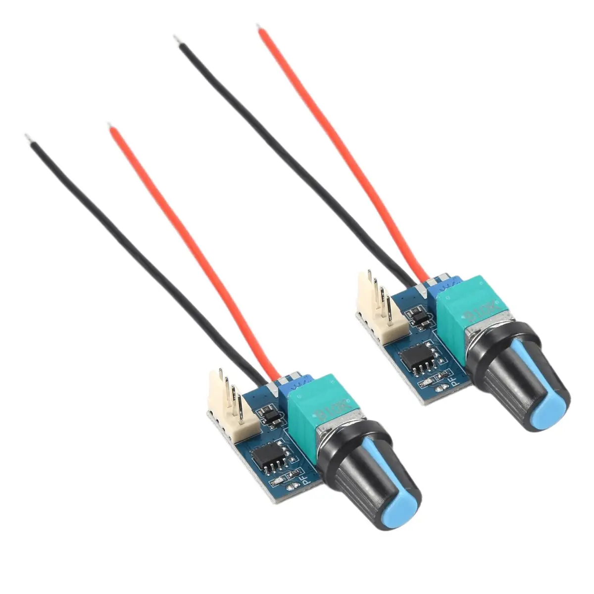 ABGN 2PCS DC12V 4 Pin PWM Fan Speed Controller Board with Knob Switch Electrical Equipment Governor for Computer Case Fans