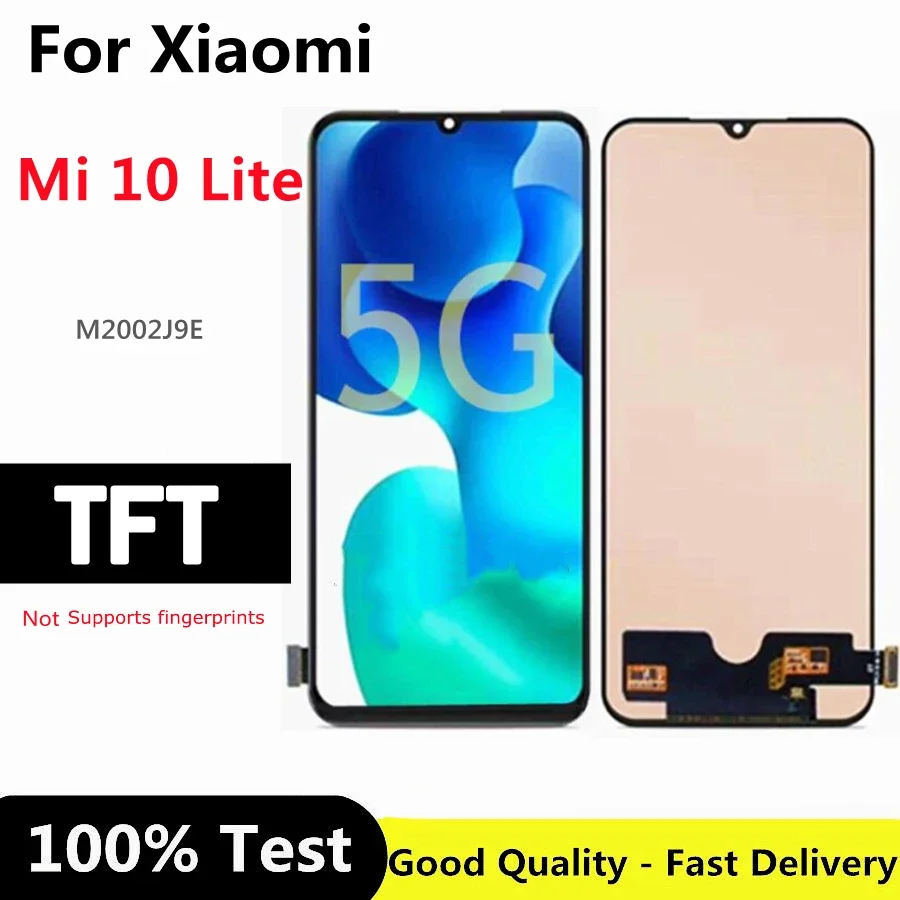 

6.57" TFT For Xiaomi Mi 10 Lite 5G LCD Display Touch Screen Digitizer Assembly For Mi10Lite LCD M2002J9G M2002J9S XIG01