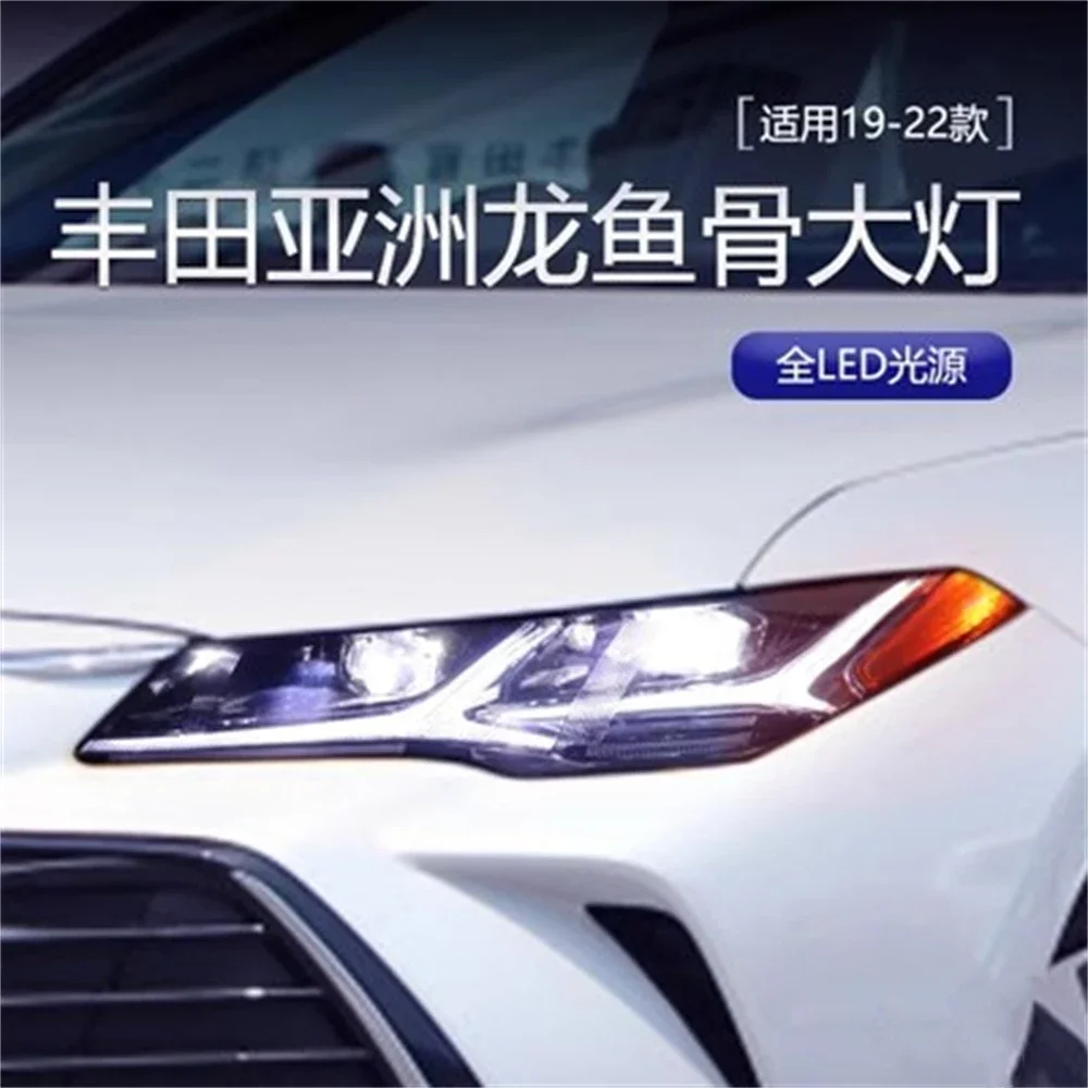 سيارة led المصباح الأمامي مجموعة مصابيح أمامية ل 19-22 تويوتا أفالون DRL النهار تشغيل ضوء بدوره إشارة 2 قطعة