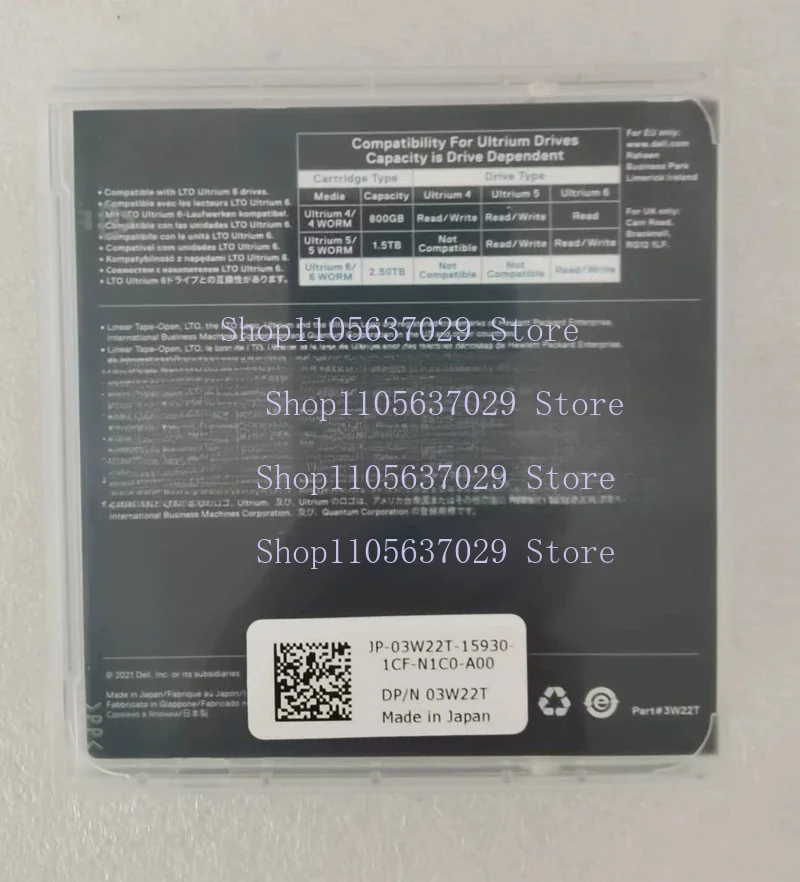 1PCS FOR Dell DELL LTO6 Ultrium 6 Magnetic Tape 2.5TB - 6.25TB  03W22T Data Tape