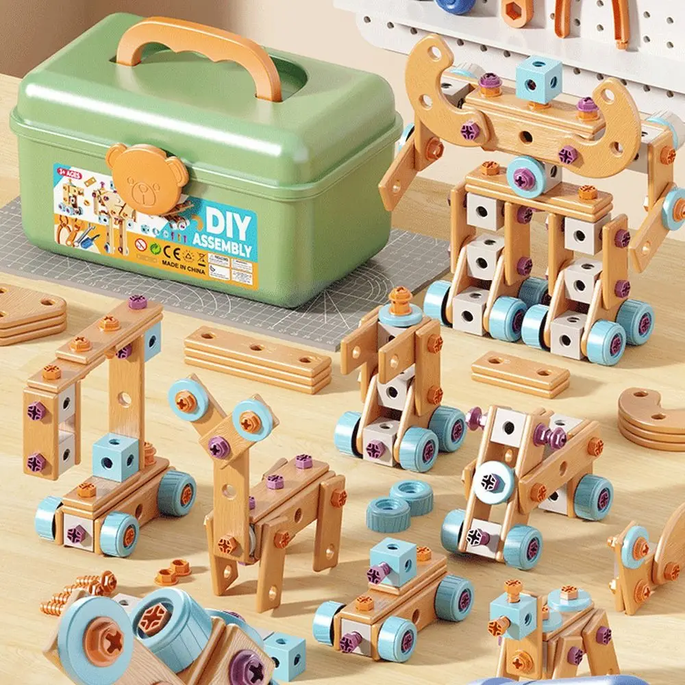 Boîte à outils de réparation pour enfants, bricolage, jouet avec tournevis et perceuse, assemblage de démontage manuel, Puzzle, 190 pièces