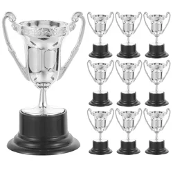 Trophy Cups Model Football for Kids Mini Toy Soccer Party Favors Silver Plastic