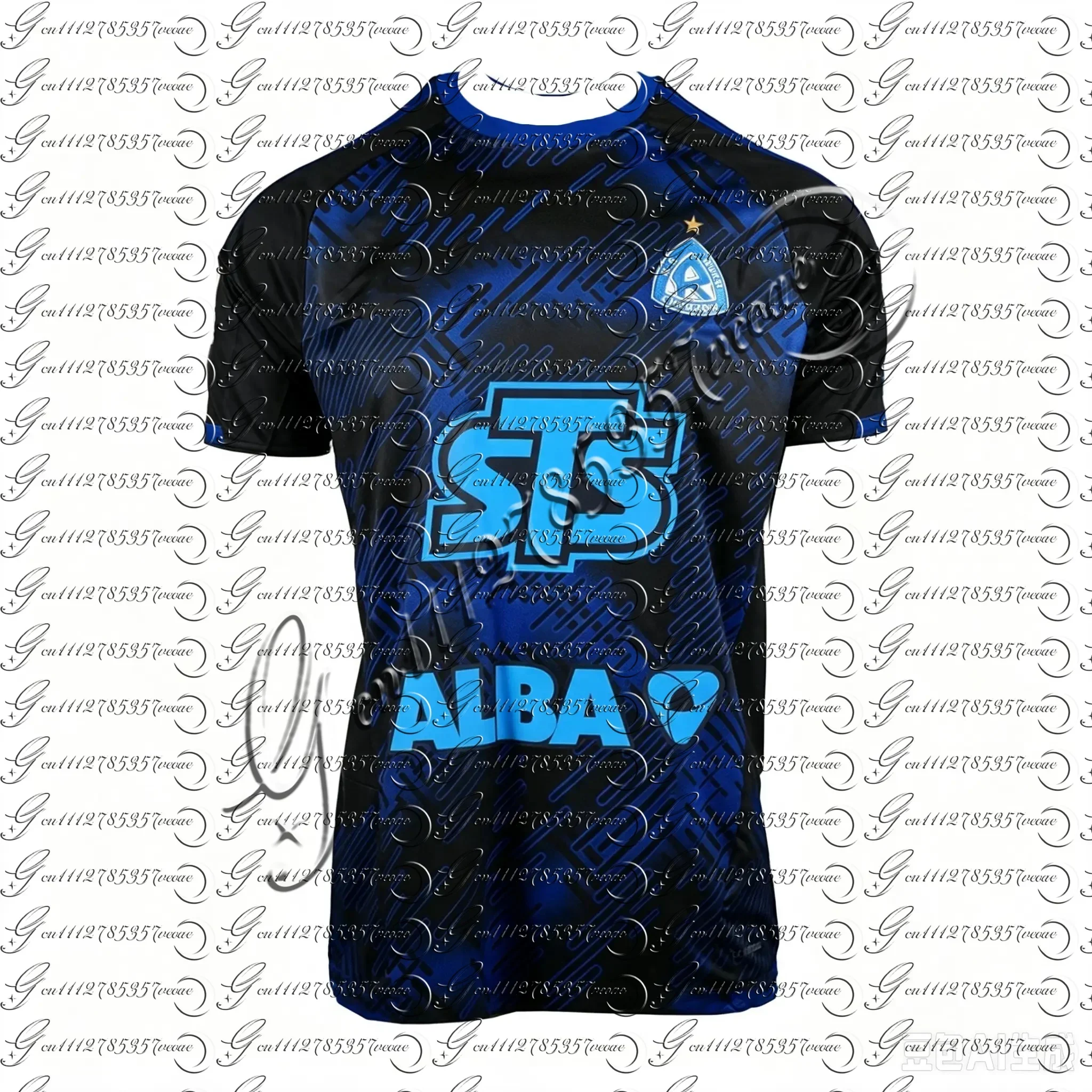 Ruch Chorzów Polen Fußballtrikot 27/26 Herren T-Shirt Schnelltrocknend Atmungsaktiv 3D Kinder Sportbekleidung Familien-Teamwear – Detail 4