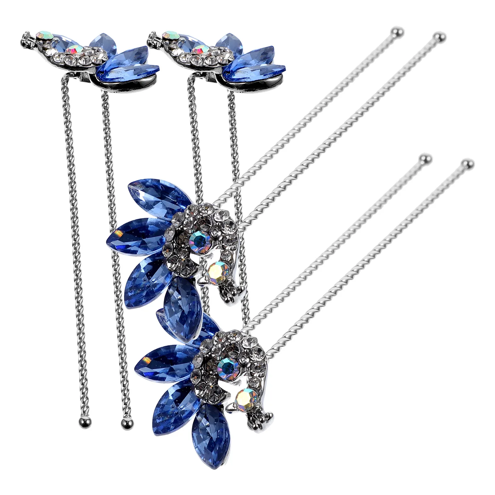

4 Pcs Rhinestone Hairpin Bridal Wedding Accessory Bride Decoration Hairpins Clips for Hairstyles Accessories