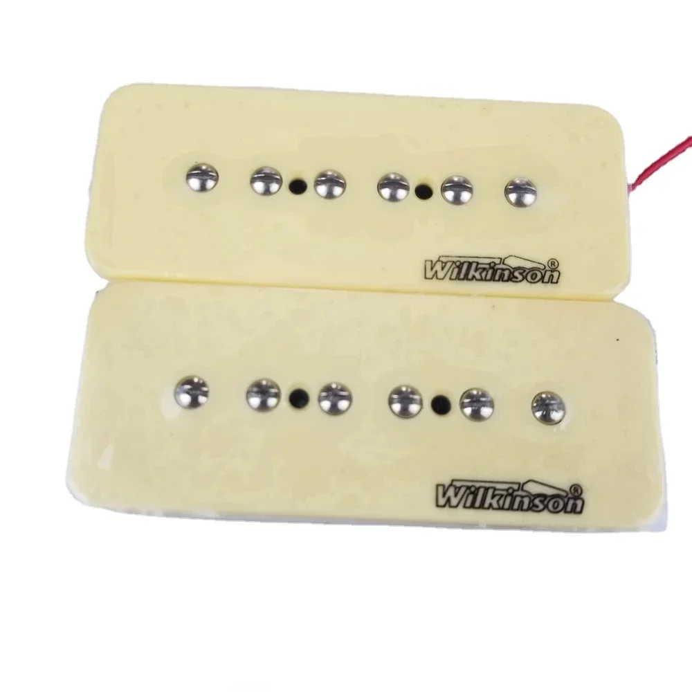 Wilkinson New 1Set 2 Pcs Cream P90 Soap bar Single Coil Neck and Bridge Electric Guitar Humbucker Pickups