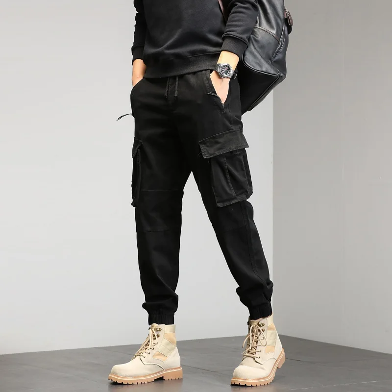 Men's American Work Loose Outdoor Pants Trendy Multi-Pocket Casual Sports Leggings